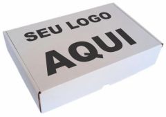 Caixa Papelão Branca/Parda Montável 16X11X5 (Pct c/ 200) Personalizada