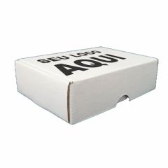 Caixa de Papelão Branca/Branca Montável 16X11X5 (Pct c/ 500) Personalizada